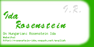 ida rosenstein business card